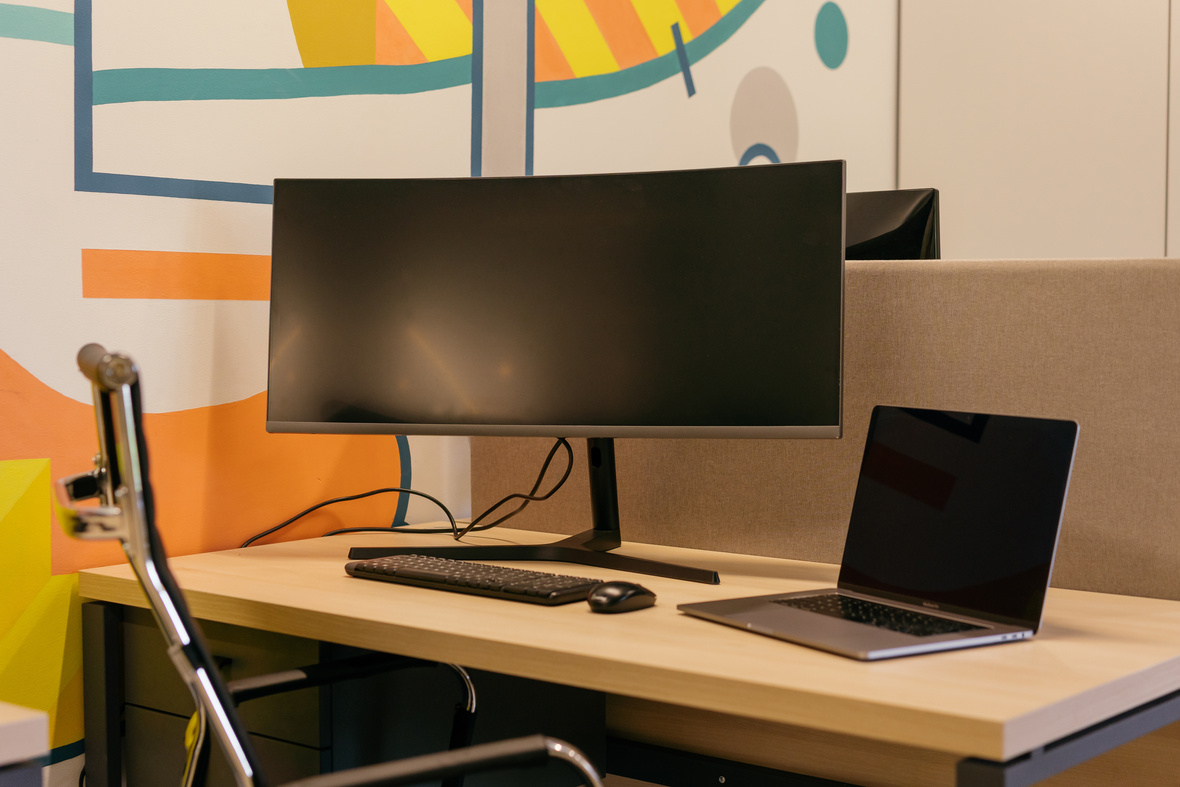 Computer Equipment Inside an Office